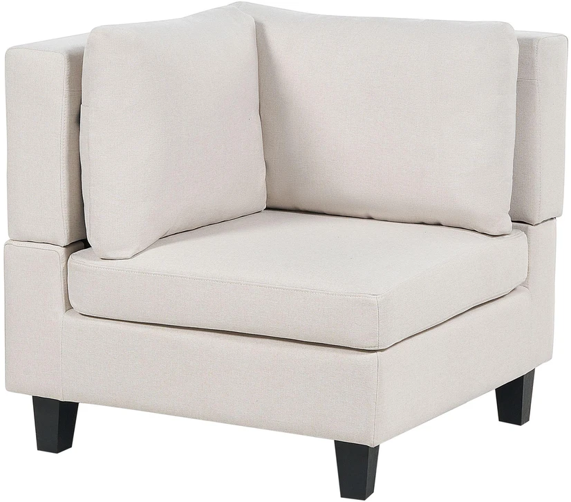Beliani Modulinė 5 vietų kampinė sofa UNSTAD kairinė, šviesiai smėlio spalvos
