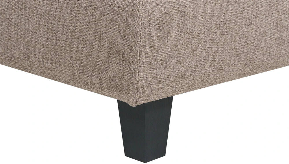 Beliani Modulinė 5 vietų sofa UNSTAD Kairinė Ruda su otomane