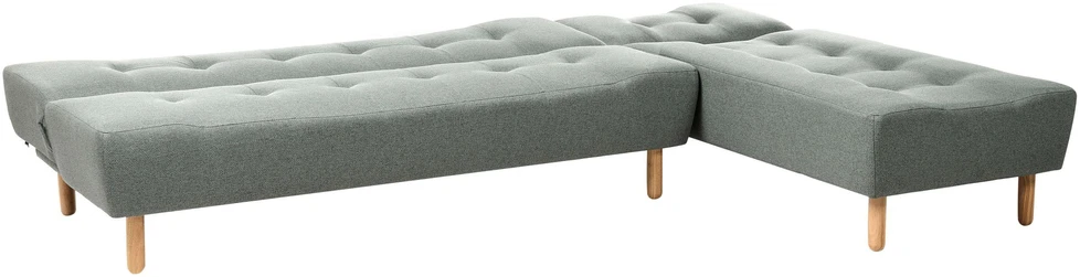 Beliani Modulinė išskleidžiama kampinė sofa 4 asmenims ALSTEN žalia, dešininė