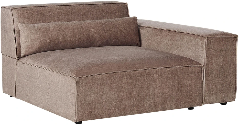 Beliani Modulinė kampinė sofa 3 vietų HELLNAR, šviesiai ruda, dešininė