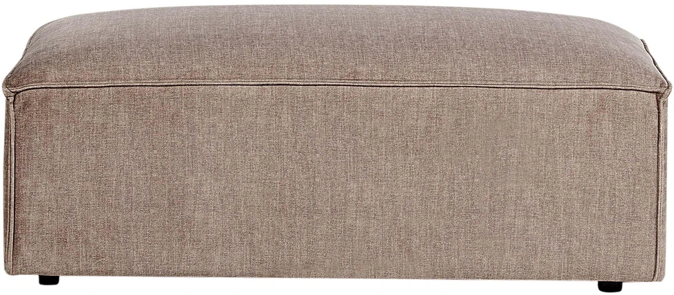 Beliani Modulinė kampinė sofa 4 asmenims HELLNAR su otomana, šviesiai ruda, kairinė