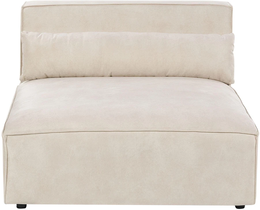 Beliani Modulinė kampinė sofa 4 asmenims HELLNAR, veliūras, šviesiai smėlio spalvos, kairinė