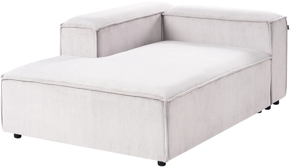Beliani Modulinė kampinė sofa 4 asmenims ARDAL dešininė, kreminės baltos spalvos, velvetas