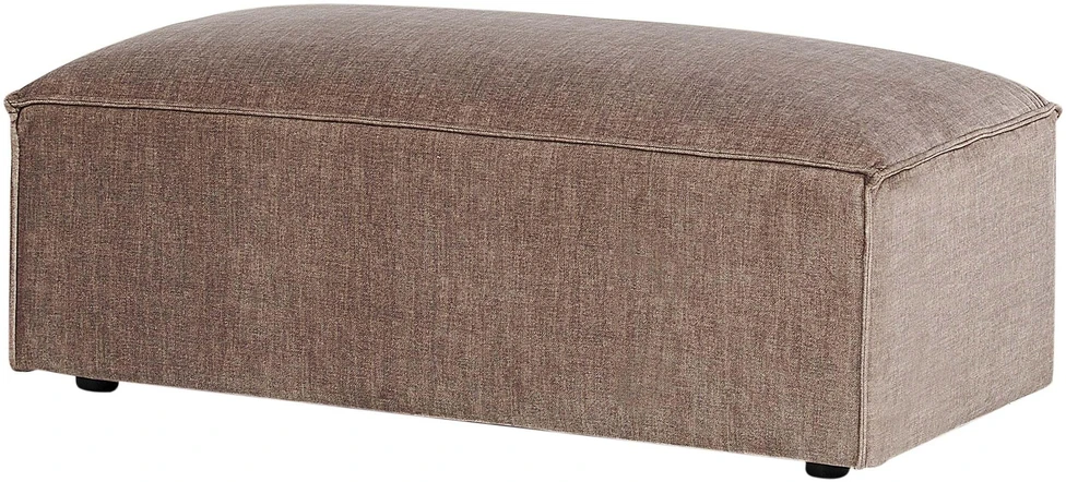 Beliani Modulinė kampinė sofa 4 asmenims „HELLNAR“ su otomana, šviesiai ruda, dešininė