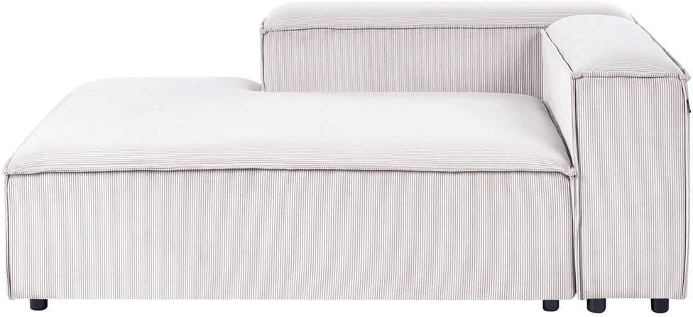 Beliani Modulinė kampinė sofa 5 asmenims ARDAL kairinė, kreminės spalvos velvetinė