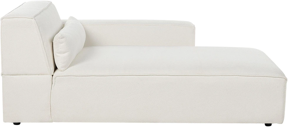 Beliani Modulinė kampinė sofa HELLNAR, 3 vietų, kairinė, kreminė balta, Boucle