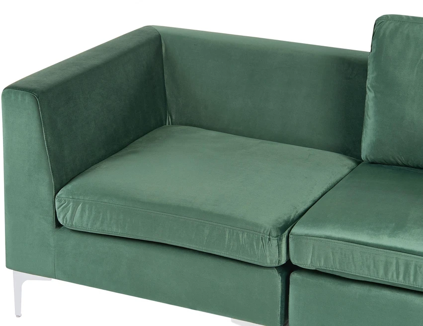 Beliani Modulinė sofa 2 asmenims EVJA žalias veliūras