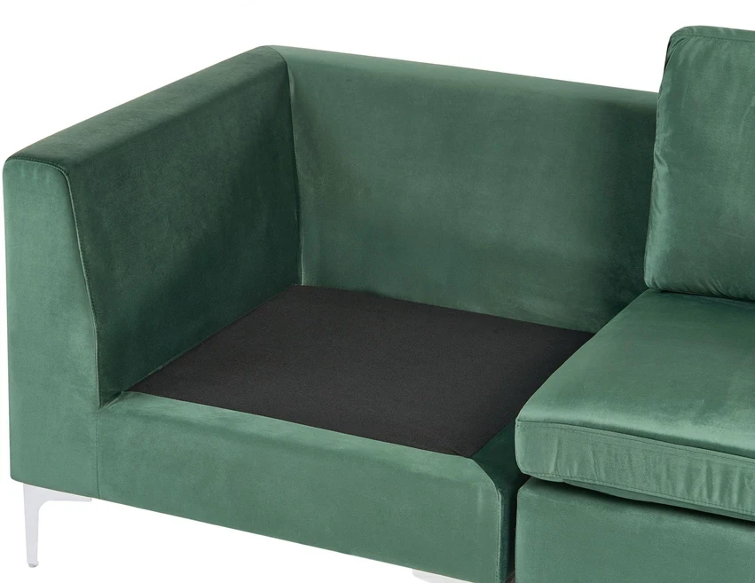 Beliani Modulinė sofa 2 asmenims EVJA žalias veliūras
