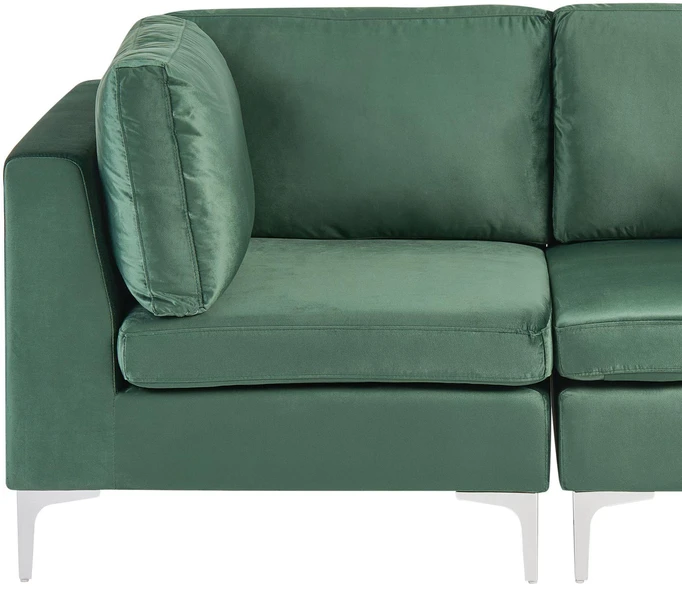 Beliani Modulinė sofa 2 asmenims EVJA žalias veliūras