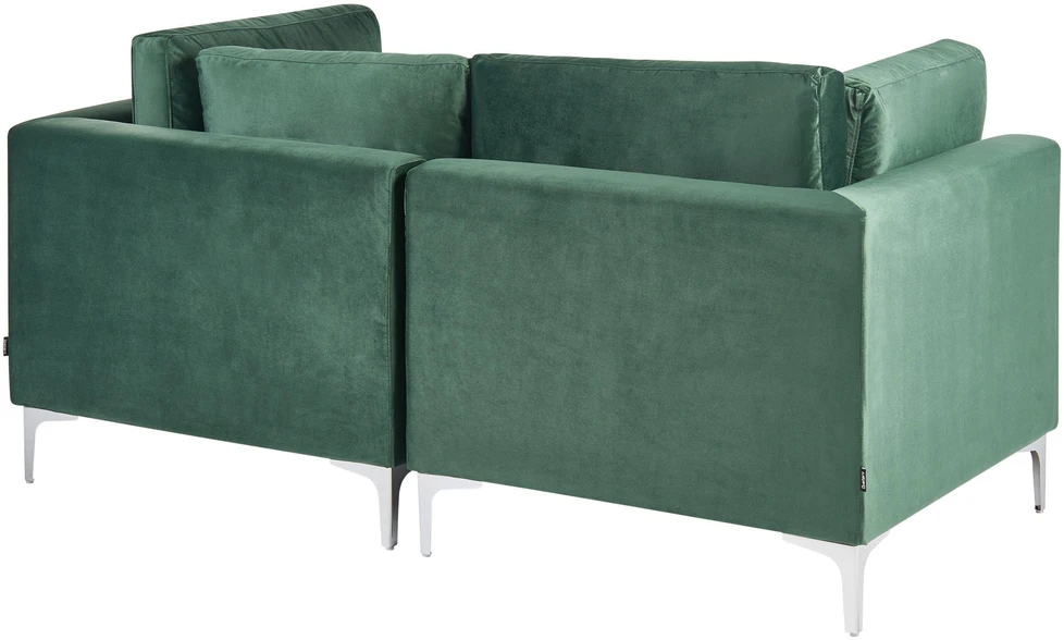 Beliani Modulinė sofa 2 asmenims EVJA žalias veliūras