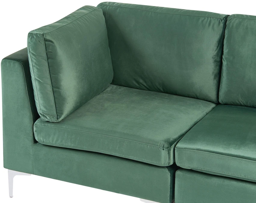 Beliani Modulinė sofa 2 asmenims EVJA žalias veliūras