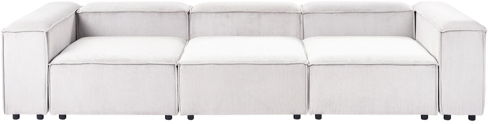 Beliani Modulinė sofa 3 asmenims ARDAL, kreminė balta, velvetas