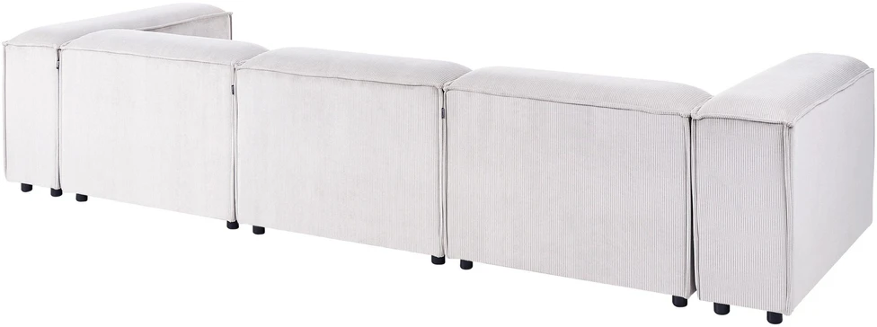 Beliani Modulinė sofa 3 asmenims ARDAL, kreminė balta, velvetas