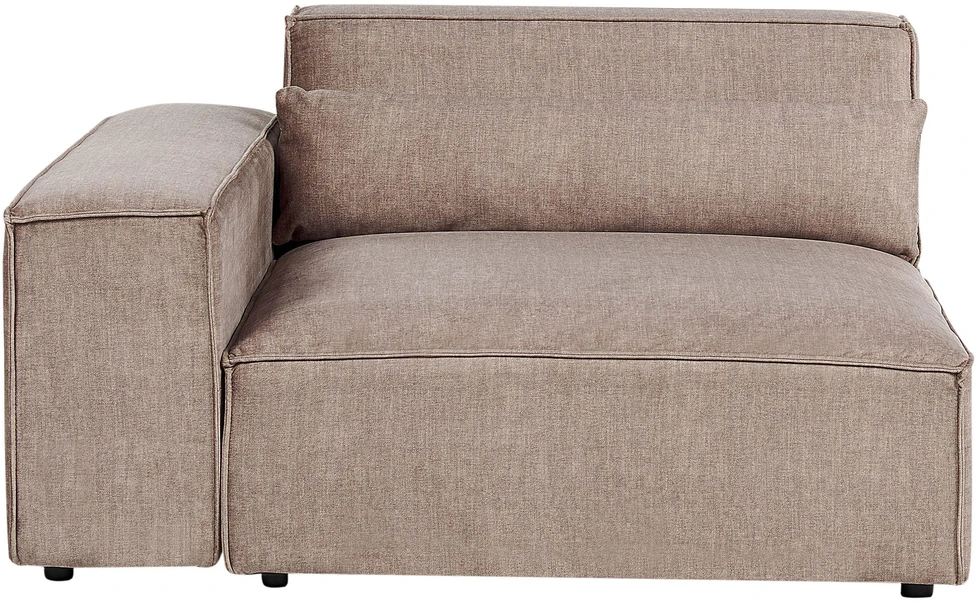Beliani Modulinė sofa 3 asmenims HELLNAR su pufu, šviesiai ruda