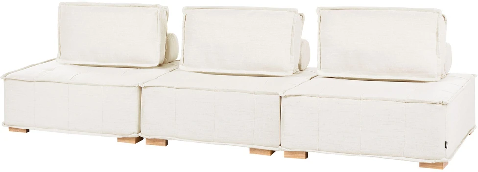 Beliani Modulinė sofa 3 asmenims TIBRO, sulaužyta balta
