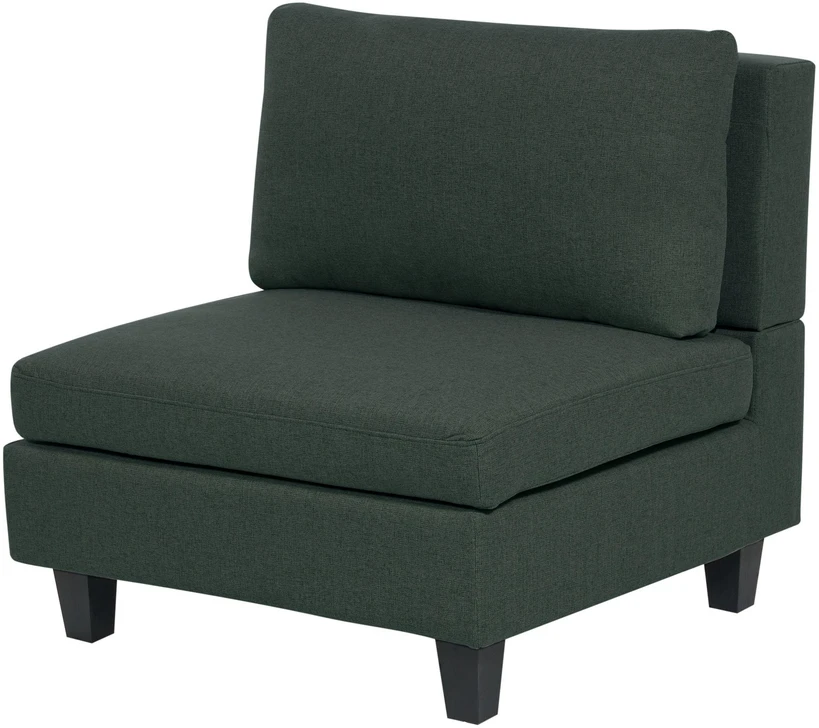 Beliani Modulinė sofa 5 asmenims UNSTAD dešininė, tamsiai žalia