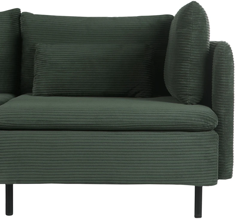 Beliani Modulinė sofa EGERIS, velvetas, tamsiai žalia, dešininė