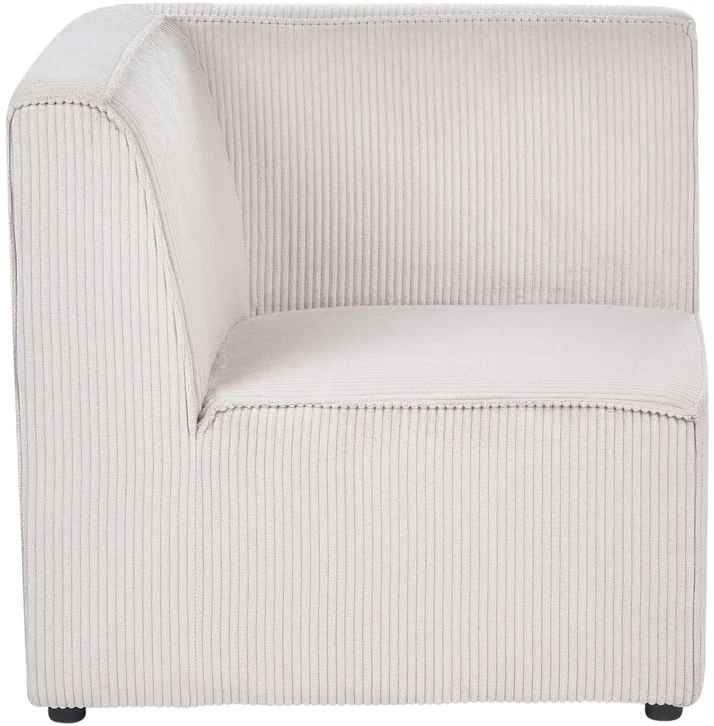 Beliani Modulinė sofa kampinė 4 asmenims LEMVIG dešininė, smėlio spalvos velvetas