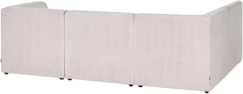 Beliani Modulinė sofa kampinė 4 asmenims LEMVIG dešininė, smėlio spalvos velvetas