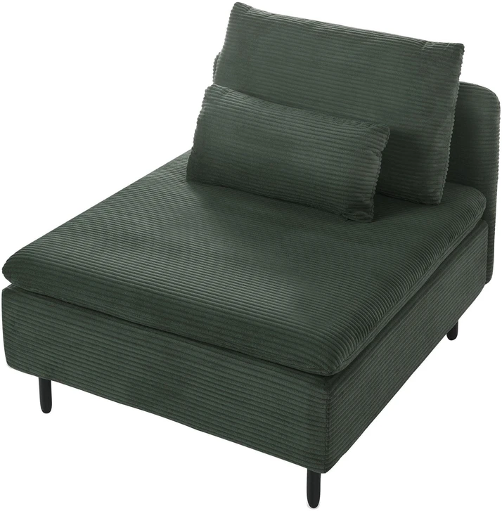 Beliani Modulinė U formos sofa 4 asmenims EGERIS tamsiai žalia velvetas