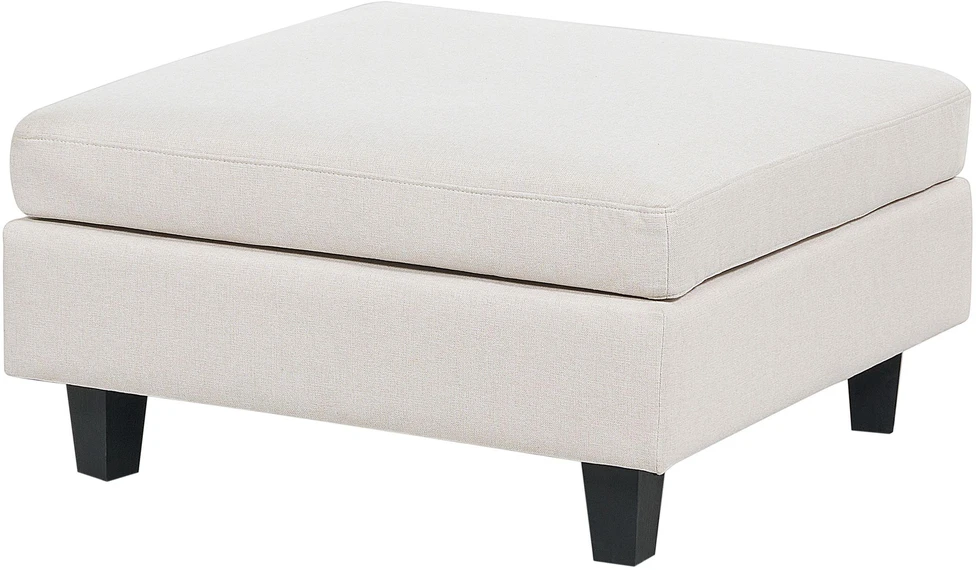 Beliani Modulinė U formos sofa 5 asmenims UNSTAD šviesiai smėlio spalvos su otomane
