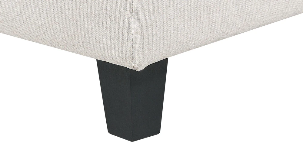 Beliani Modulinė U formos sofa 5 asmenims UNSTAD šviesiai smėlio spalvos su otomane