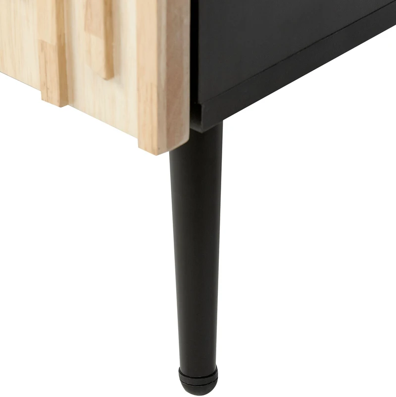 Beliani Naktinis stalelis DALCROSS rudas / juodas