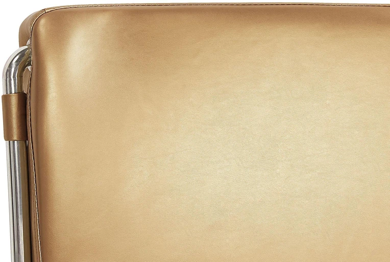 Beliani Odinė LED lova PARIS 180 x 200 cm LED Auksinė