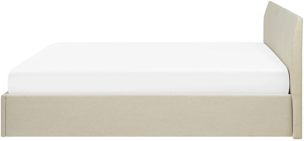 Beliani ORBEY lova su patalynės dėže, šviesiai smėlio spalvos, 180 x 200 cm