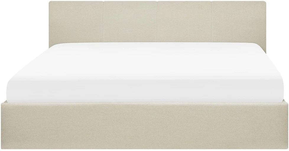Beliani ORBEY lova su patalynės dėže, šviesiai smėlio spalvos, 180 x 200 cm
