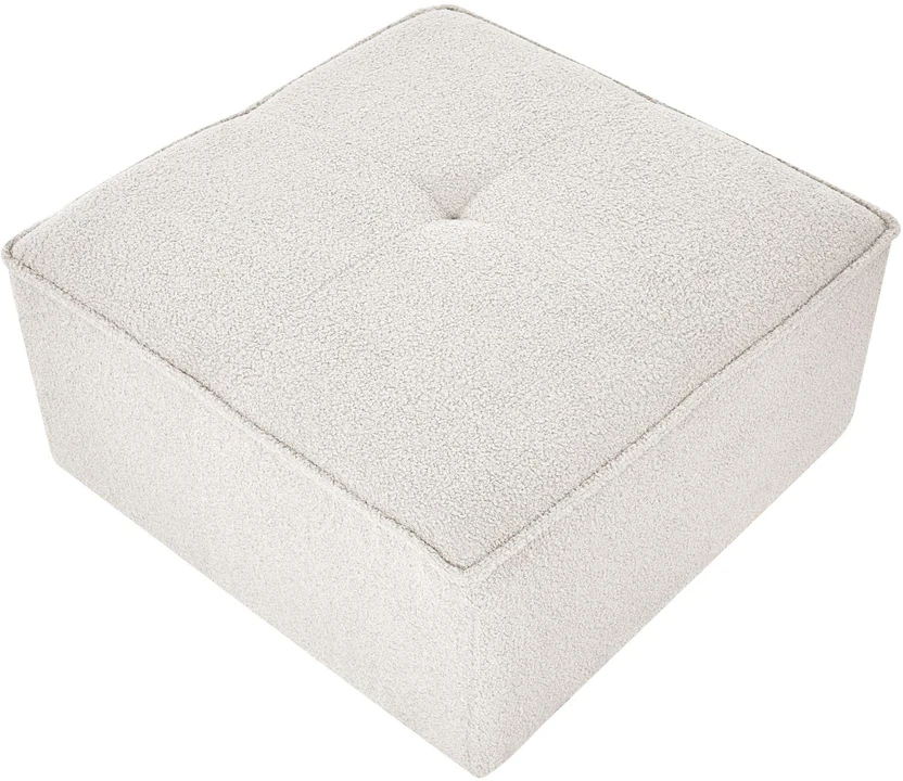 Sofa Beliani Otomana AXEBO Boucle nebalintos baltos spalvos