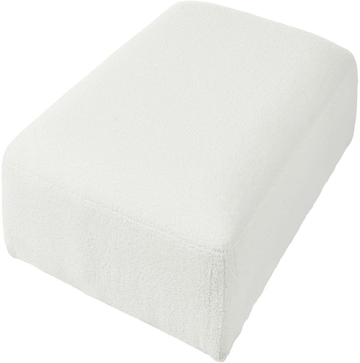 Beliani Otomana HEDE, balta, boucle audinys