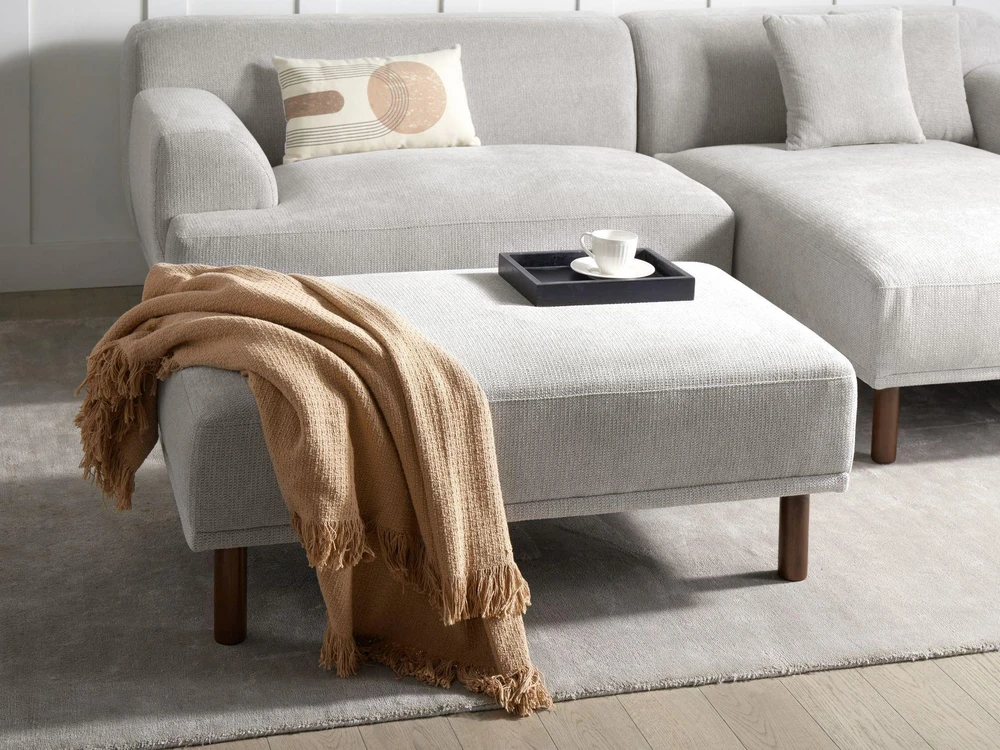 Sofa Beliani Otomana HOLT šviesiai pilka