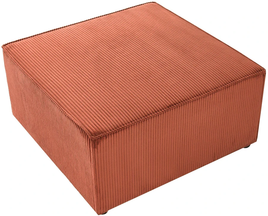 Sofa Beliani Otomana LEMVIG velvetinis dirbtinis pluoštas, auksinės rudos spalvos