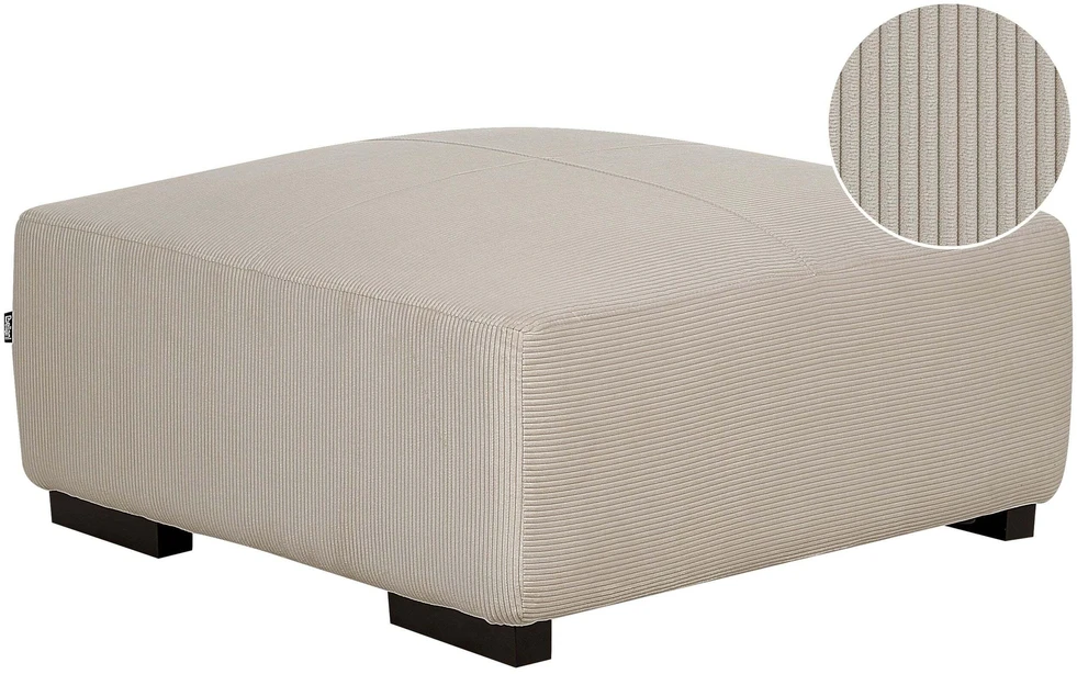 Beliani Otomana LUNGO velveting smėlio spalvos