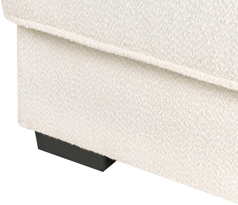Beliani Otomana RENDERS Boucle, spalva: balta/juoda