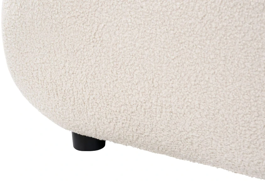 Sofa Beliani Otomana SALLA Boucle, kreminė balta