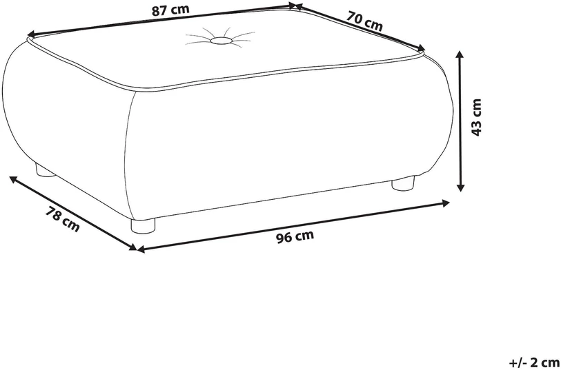 Sofa Beliani Otomana SALLA Boucle, kreminė balta