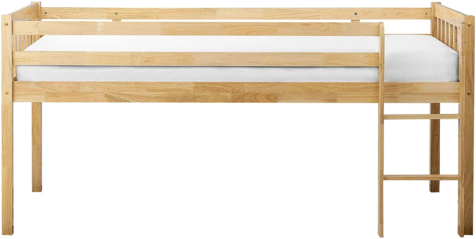 Beliani Paaukštinta lova Mediena PEIPIN 90 x 200 cm šviesiai ruda