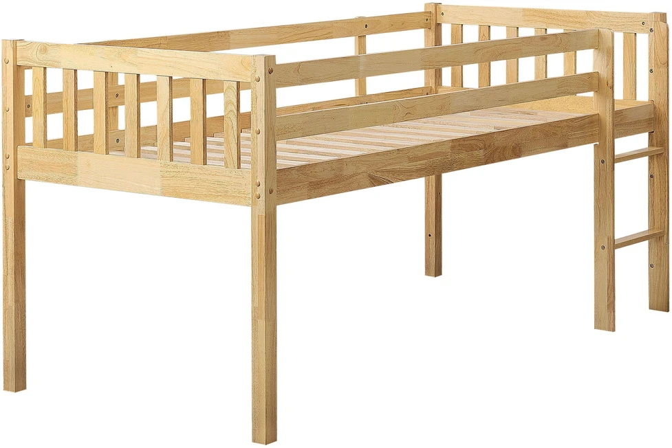 Beliani Paaukštinta lova Mediena PEIPIN 90 x 200 cm šviesiai ruda