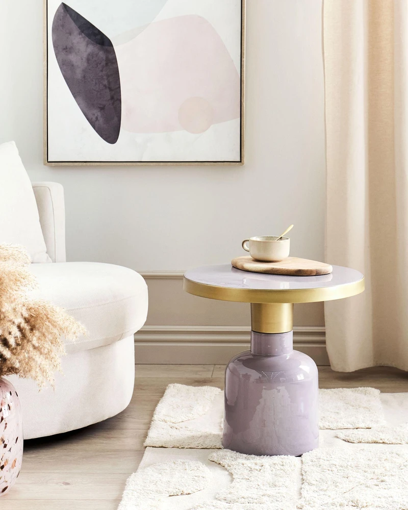 Beliani Pagalbinis staliukas LOMITA metalinis violetinis