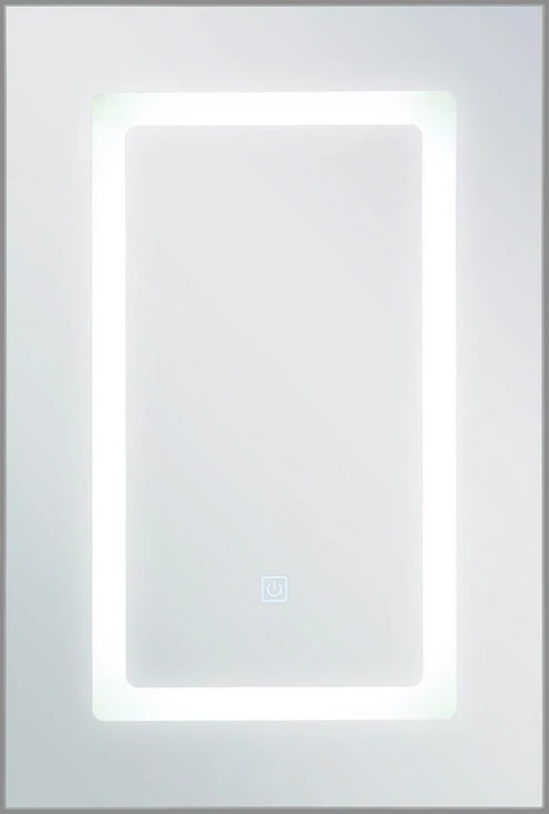 Beliani Pakabinama vonios kambario spintelė su LED veidrodžiu CONDOR 40 cm 60 cm balta