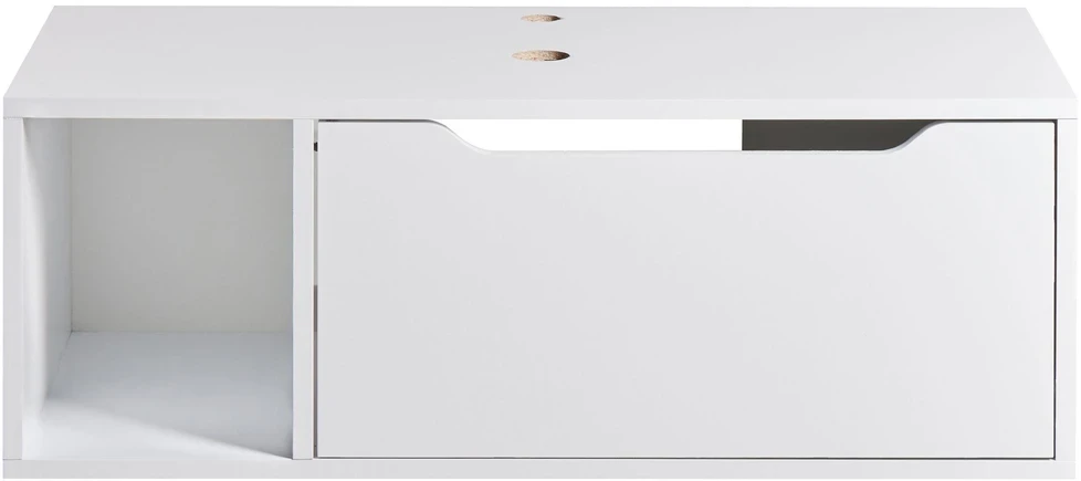 Beliani Pakabinama vonios spintelė po praustuvu CASCAVEL 80 cm, balta