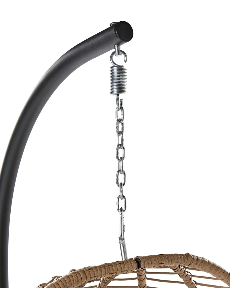 Beliani Pakabinamas fotelis su stovu PALLARE Metal Naturalus