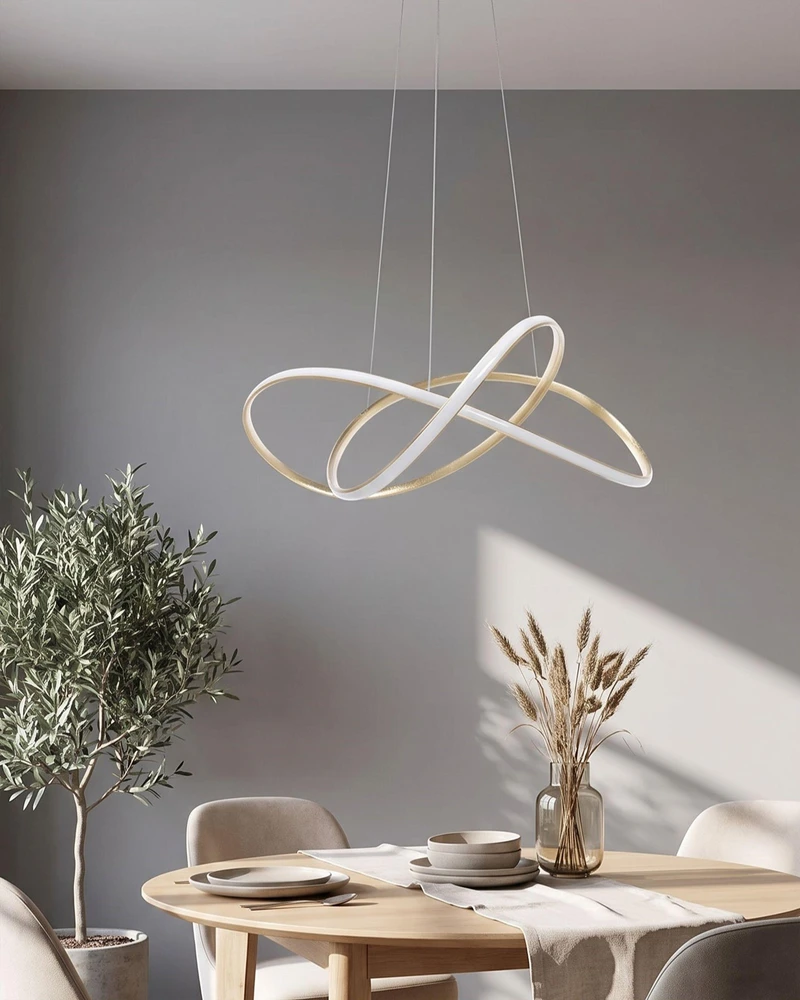 Pakabinamas šviestuvas Beliani Pakabinamas LED šviestuvas TUMEN Metal Gold