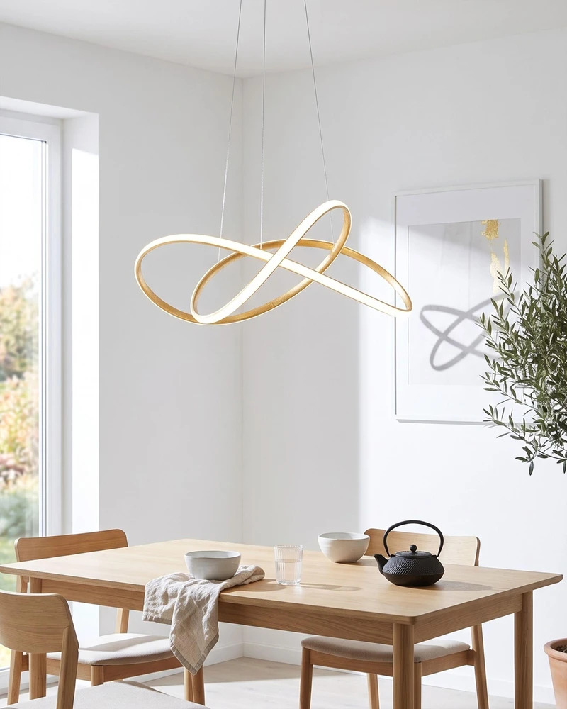 Pakabinamas šviestuvas Beliani Pakabinamas LED šviestuvas TUMEN Metal Gold