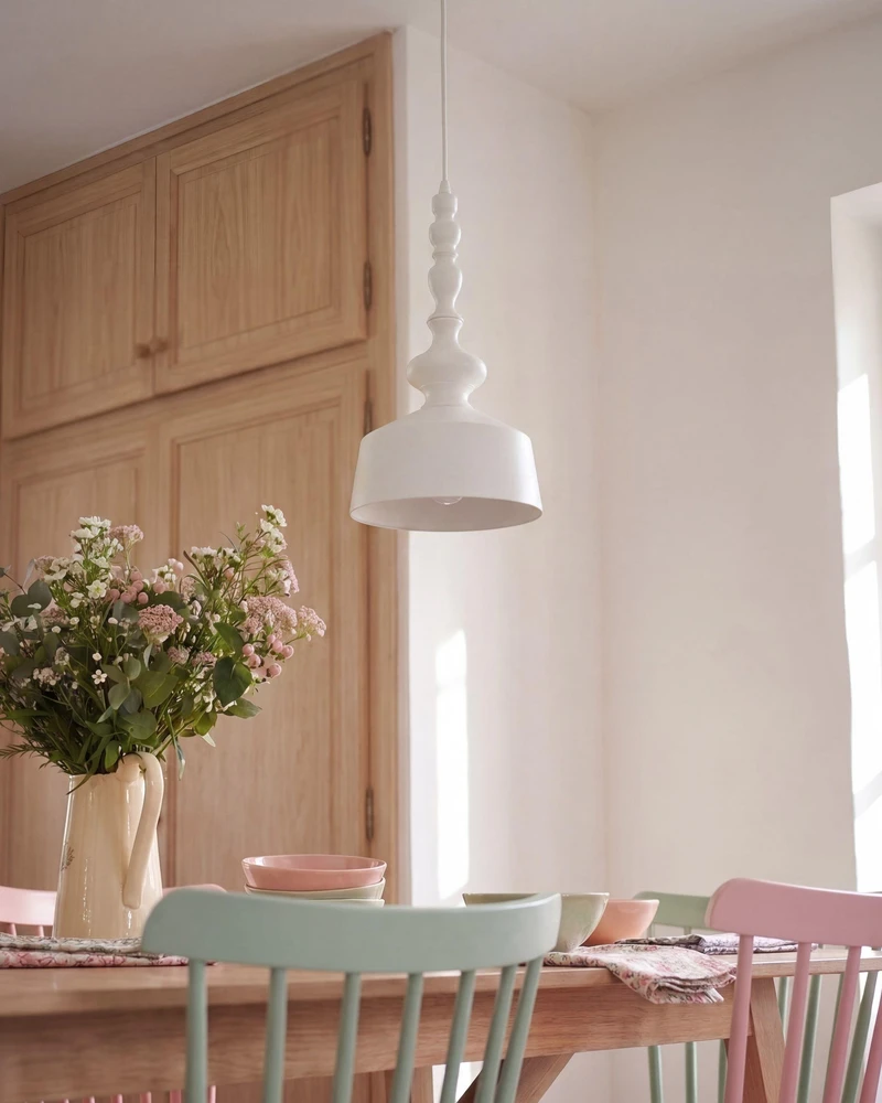 Beliani Pakabinamas šviestuvas DRIVA metalinis, baltas