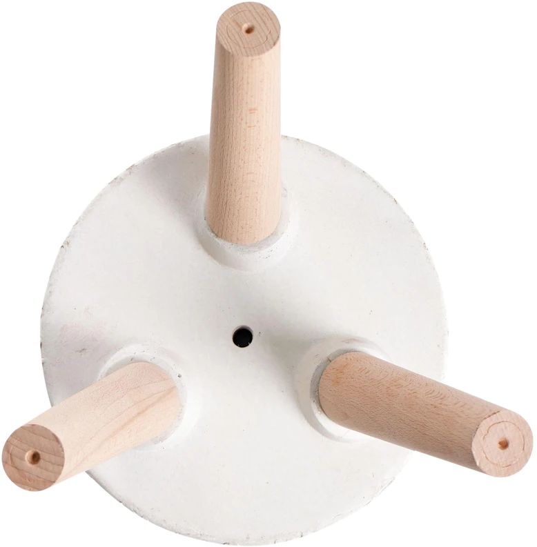 Beliani Pastatomas vazonas JANINA 24 cm kreminės baltos spalvos