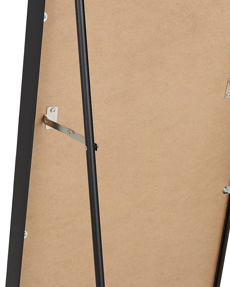 Beliani Pastatomas veidrodis BAGNOLET 150 cm metalinis juodas