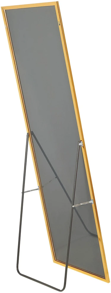 Beliani Pastatomas veidrodis BEAUVAIS 156 cm, metalinis, auksinis